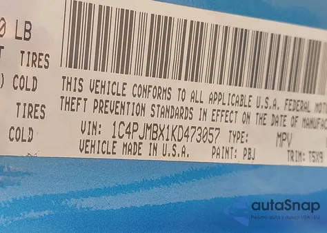2019 Jeep Cherokee Trailhawk 4X4 z USA, uszkodzony, nr VIN 1C4PJMBX1KD473057